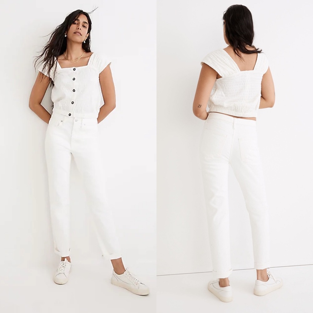Madewell | NWT The Girljean in Tile White 27